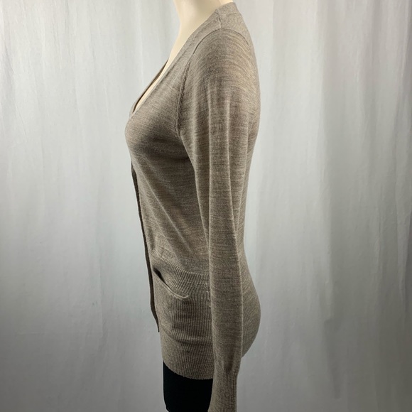 Witchery Beige V-neck Fitted Cardigan M - Picture 3 of 10